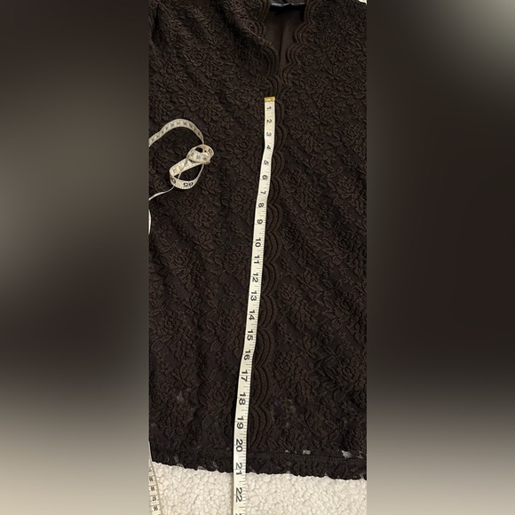 Susan Graver Style Women’s Chocolate Brown Blouse Short Sleeved size 1X - Picture 9 of 11